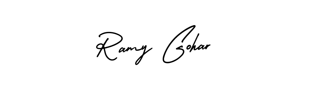 Make a beautiful signature design for name Ramy Gohar. Use this online signature maker to create a handwritten signature for free. Ramy Gohar signature style 3 images and pictures png