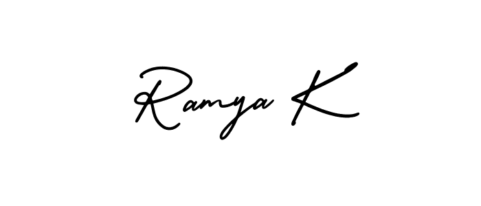 Once you've used our free online signature maker to create your best signature AmerikaSignatureDemo-Regular style, it's time to enjoy all of the benefits that Ramya K name signing documents. Ramya K signature style 3 images and pictures png