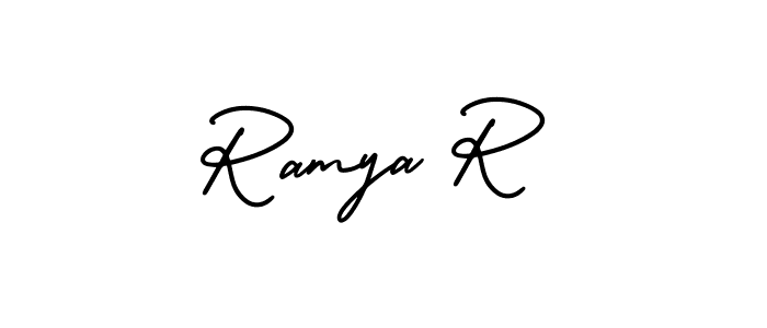 Best and Professional Signature Style for Ramya R. AmerikaSignatureDemo-Regular Best Signature Style Collection. Ramya R signature style 3 images and pictures png