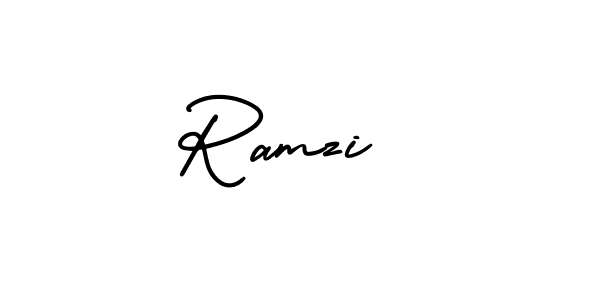 Use a signature maker to create a handwritten signature online. With this signature software, you can design (AmerikaSignatureDemo-Regular) your own signature for name Ramzi . Ramzi  signature style 3 images and pictures png