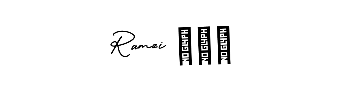 The best way (AmerikaSignatureDemo-Regular) to make a short signature is to pick only two or three words in your name. The name Ramzi مطر include a total of six letters. For converting this name. Ramzi مطر signature style 3 images and pictures png