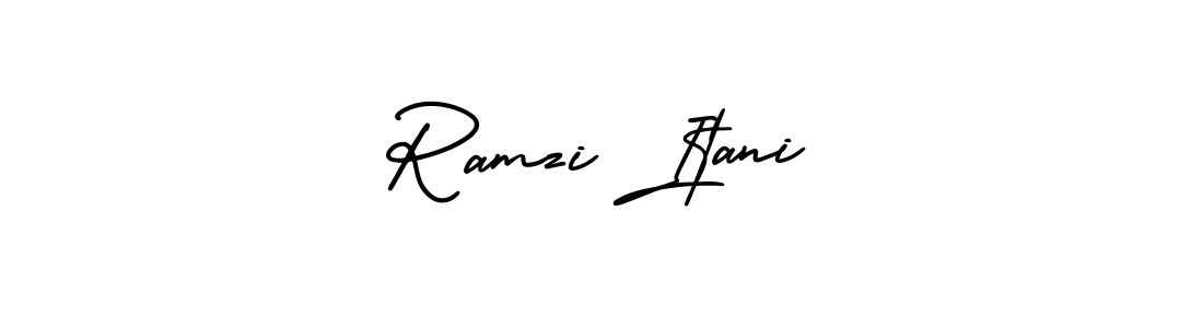 How to make Ramzi Itani name signature. Use AmerikaSignatureDemo-Regular style for creating short signs online. This is the latest handwritten sign. Ramzi Itani signature style 3 images and pictures png