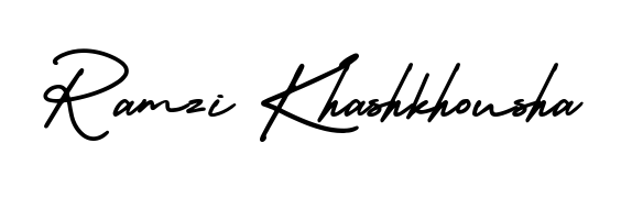 How to make Ramzi Khashkhousha name signature. Use AmerikaSignatureDemo-Regular style for creating short signs online. This is the latest handwritten sign. Ramzi Khashkhousha signature style 3 images and pictures png