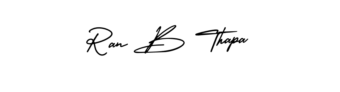 Similarly AmerikaSignatureDemo-Regular is the best handwritten signature design. Signature creator online .You can use it as an online autograph creator for name Ran B Thapa. Ran B Thapa signature style 3 images and pictures png