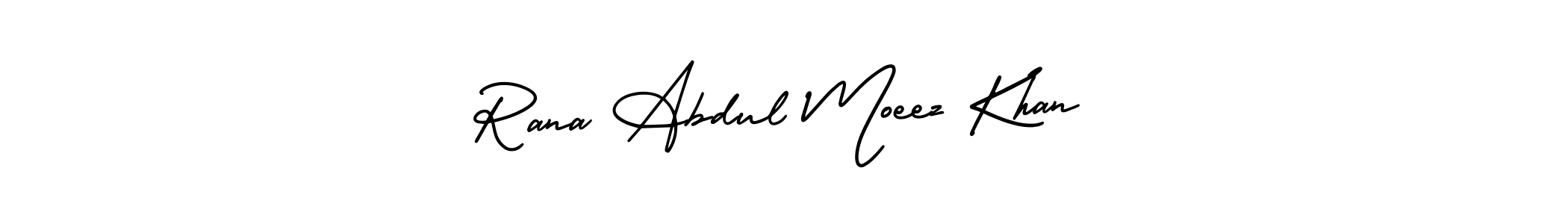 Design your own signature with our free online signature maker. With this signature software, you can create a handwritten (AmerikaSignatureDemo-Regular) signature for name Rana Abdul Moeez Khan. Rana Abdul Moeez Khan signature style 3 images and pictures png