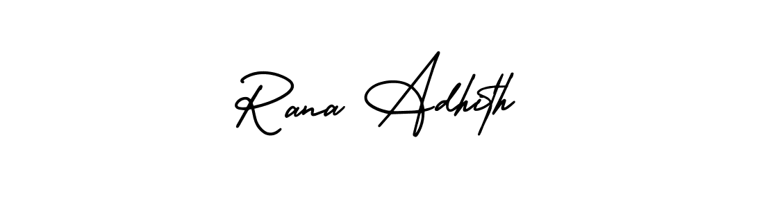 AmerikaSignatureDemo-Regular is a professional signature style that is perfect for those who want to add a touch of class to their signature. It is also a great choice for those who want to make their signature more unique. Get Rana Adhith name to fancy signature for free. Rana Adhith signature style 3 images and pictures png