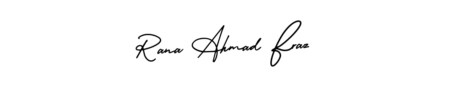 Design your own signature with our free online signature maker. With this signature software, you can create a handwritten (AmerikaSignatureDemo-Regular) signature for name Rana Ahmad Fraz. Rana Ahmad Fraz signature style 3 images and pictures png