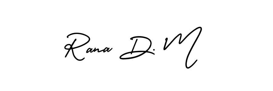 Also You can easily find your signature by using the search form. We will create Rana D. M name handwritten signature images for you free of cost using AmerikaSignatureDemo-Regular sign style. Rana D. M signature style 3 images and pictures png