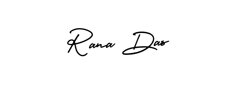 You should practise on your own different ways (AmerikaSignatureDemo-Regular) to write your name (Rana Das) in signature. don't let someone else do it for you. Rana Das signature style 3 images and pictures png
