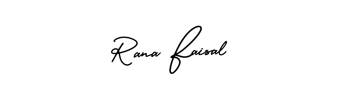 Make a beautiful signature design for name Rana Faisal. With this signature (AmerikaSignatureDemo-Regular) style, you can create a handwritten signature for free. Rana Faisal signature style 3 images and pictures png