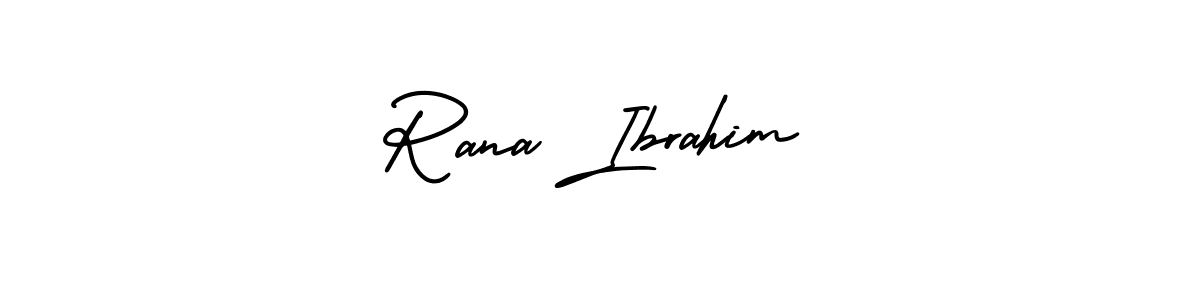 It looks lik you need a new signature style for name Rana Ibrahim. Design unique handwritten (AmerikaSignatureDemo-Regular) signature with our free signature maker in just a few clicks. Rana Ibrahim signature style 3 images and pictures png