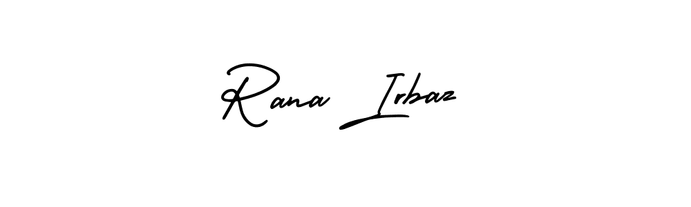 The best way (AmerikaSignatureDemo-Regular) to make a short signature is to pick only two or three words in your name. The name Rana Irbaz include a total of six letters. For converting this name. Rana Irbaz signature style 3 images and pictures png