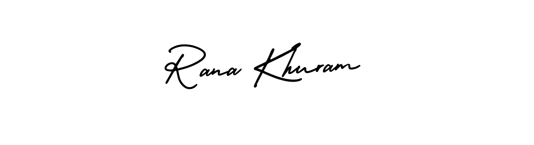 Rana Khuram stylish signature style. Best Handwritten Sign (AmerikaSignatureDemo-Regular) for my name. Handwritten Signature Collection Ideas for my name Rana Khuram. Rana Khuram signature style 3 images and pictures png