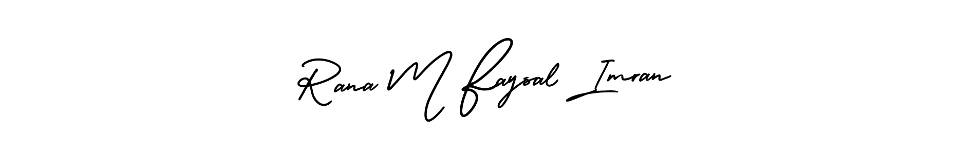 How to make Rana M Faysal Imran signature? AmerikaSignatureDemo-Regular is a professional autograph style. Create handwritten signature for Rana M Faysal Imran name. Rana M Faysal Imran signature style 3 images and pictures png
