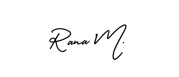 How to make Rana M. signature? AmerikaSignatureDemo-Regular is a professional autograph style. Create handwritten signature for Rana M. name. Rana M. signature style 3 images and pictures png
