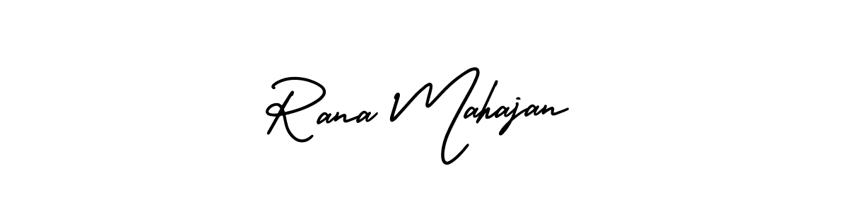 It looks lik you need a new signature style for name Rana Mahajan. Design unique handwritten (AmerikaSignatureDemo-Regular) signature with our free signature maker in just a few clicks. Rana Mahajan signature style 3 images and pictures png