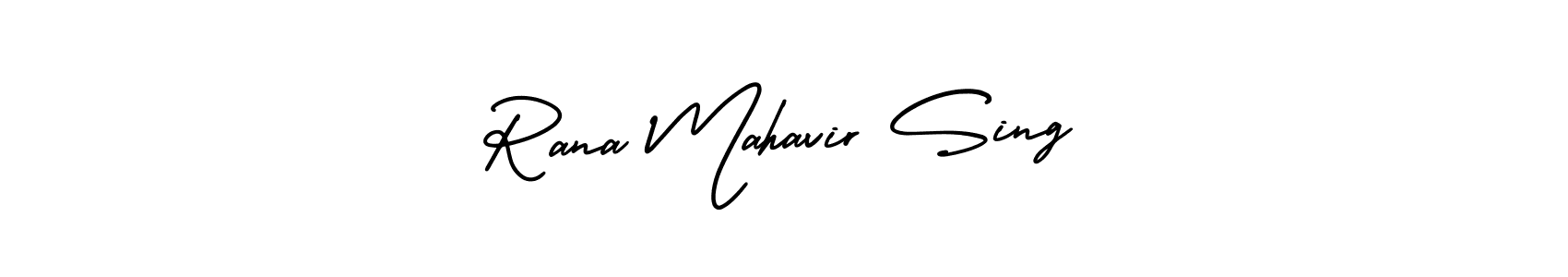 AmerikaSignatureDemo-Regular is a professional signature style that is perfect for those who want to add a touch of class to their signature. It is also a great choice for those who want to make their signature more unique. Get Rana Mahavir Sing name to fancy signature for free. Rana Mahavir Sing signature style 3 images and pictures png