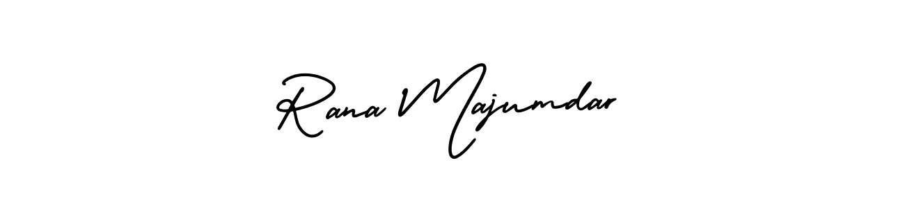 The best way (AmerikaSignatureDemo-Regular) to make a short signature is to pick only two or three words in your name. The name Rana Majumdar include a total of six letters. For converting this name. Rana Majumdar signature style 3 images and pictures png