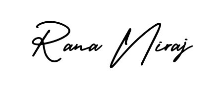 Discover the perfect balance of readability and style for Rana Niraj with AmerikaSignatureDemo-Regular font. Create your dream signature today. Rana Niraj signature style 3 images and pictures png