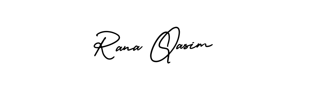 Rana Qasim stylish signature style. Best Handwritten Sign (AmerikaSignatureDemo-Regular) for my name. Handwritten Signature Collection Ideas for my name Rana Qasim. Rana Qasim signature style 3 images and pictures png