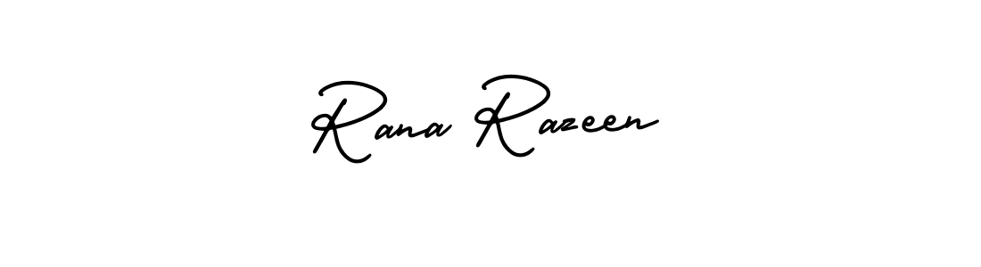 Also You can easily find your signature by using the search form. We will create Rana Razeen name handwritten signature images for you free of cost using AmerikaSignatureDemo-Regular sign style. Rana Razeen signature style 3 images and pictures png