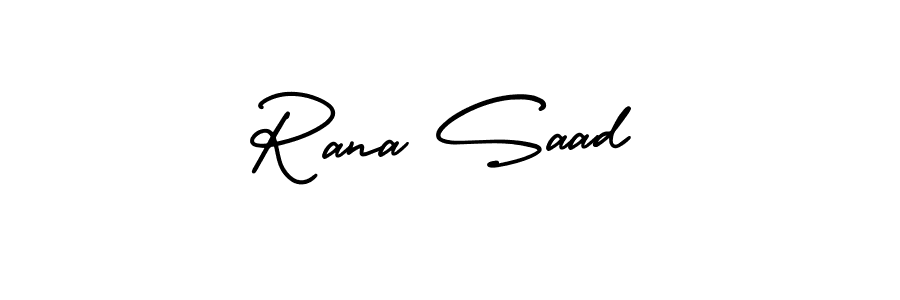 Also You can easily find your signature by using the search form. We will create Rana Saad name handwritten signature images for you free of cost using AmerikaSignatureDemo-Regular sign style. Rana Saad signature style 3 images and pictures png