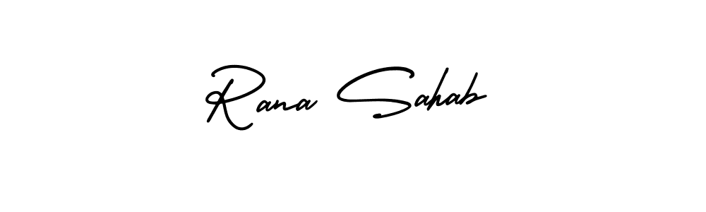 Make a beautiful signature design for name Rana Sahab. Use this online signature maker to create a handwritten signature for free. Rana Sahab signature style 3 images and pictures png