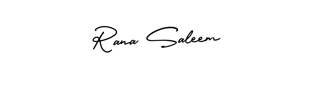 Rana Saleem stylish signature style. Best Handwritten Sign (AmerikaSignatureDemo-Regular) for my name. Handwritten Signature Collection Ideas for my name Rana Saleem. Rana Saleem signature style 3 images and pictures png