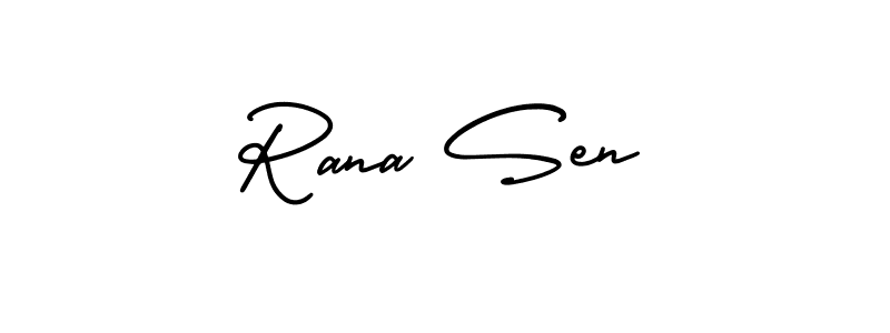 How to Draw Rana Sen signature style? AmerikaSignatureDemo-Regular is a latest design signature styles for name Rana Sen. Rana Sen signature style 3 images and pictures png