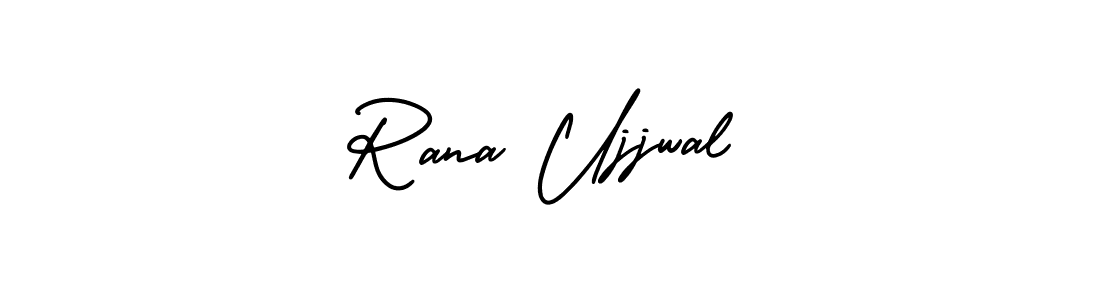 This is the best signature style for the Rana Ujjwal name. Also you like these signature font (AmerikaSignatureDemo-Regular). Mix name signature. Rana Ujjwal signature style 3 images and pictures png