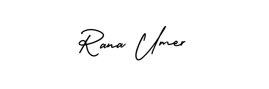 Also You can easily find your signature by using the search form. We will create Rana Umer name handwritten signature images for you free of cost using AmerikaSignatureDemo-Regular sign style. Rana Umer signature style 3 images and pictures png