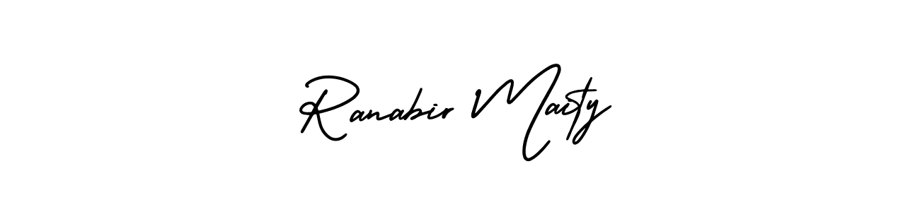 if you are searching for the best signature style for your name Ranabir Maity. so please give up your signature search. here we have designed multiple signature styles  using AmerikaSignatureDemo-Regular. Ranabir Maity signature style 3 images and pictures png