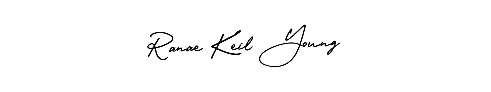 This is the best signature style for the Ranae Keil Young name. Also you like these signature font (AmerikaSignatureDemo-Regular). Mix name signature. Ranae Keil Young signature style 3 images and pictures png