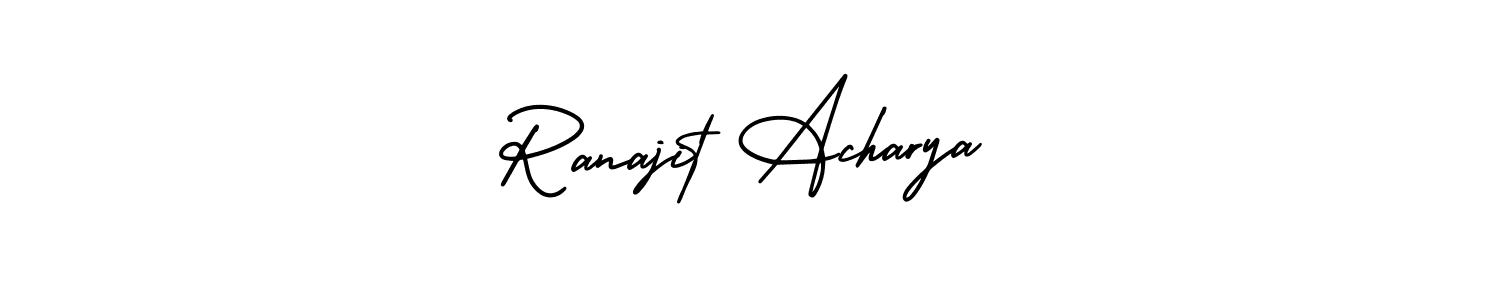 Create a beautiful signature design for name Ranajit Acharya. With this signature (AmerikaSignatureDemo-Regular) fonts, you can make a handwritten signature for free. Ranajit Acharya signature style 3 images and pictures png