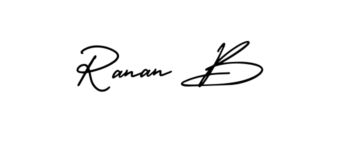 How to make Ranan B signature? AmerikaSignatureDemo-Regular is a professional autograph style. Create handwritten signature for Ranan B name. Ranan B signature style 3 images and pictures png