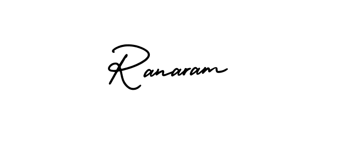 Design your own signature with our free online signature maker. With this signature software, you can create a handwritten (AmerikaSignatureDemo-Regular) signature for name Ranaram. Ranaram signature style 3 images and pictures png