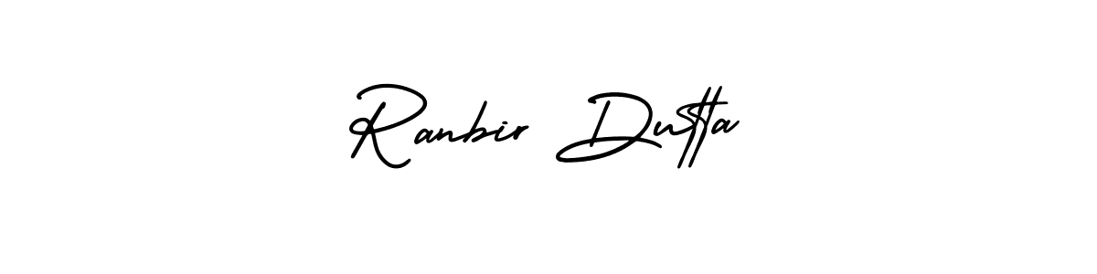 Make a beautiful signature design for name Ranbir Dutta. With this signature (AmerikaSignatureDemo-Regular) style, you can create a handwritten signature for free. Ranbir Dutta signature style 3 images and pictures png