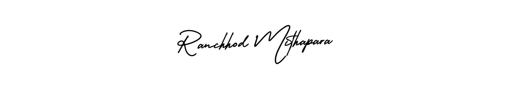Design your own signature with our free online signature maker. With this signature software, you can create a handwritten (AmerikaSignatureDemo-Regular) signature for name Ranchhod Mithapara. Ranchhod Mithapara signature style 3 images and pictures png