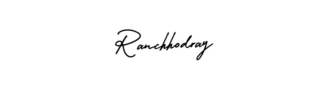 AmerikaSignatureDemo-Regular is a professional signature style that is perfect for those who want to add a touch of class to their signature. It is also a great choice for those who want to make their signature more unique. Get Ranchhodray name to fancy signature for free. Ranchhodray signature style 3 images and pictures png