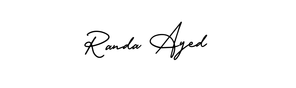 Create a beautiful signature design for name Randa Ayed. With this signature (AmerikaSignatureDemo-Regular) fonts, you can make a handwritten signature for free. Randa Ayed signature style 3 images and pictures png