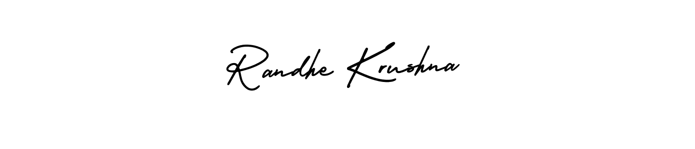 Make a beautiful signature design for name Randhe Krushna. With this signature (AmerikaSignatureDemo-Regular) style, you can create a handwritten signature for free. Randhe Krushna signature style 3 images and pictures png