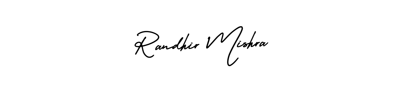 Make a beautiful signature design for name Randhir Mishra. With this signature (AmerikaSignatureDemo-Regular) style, you can create a handwritten signature for free. Randhir Mishra signature style 3 images and pictures png