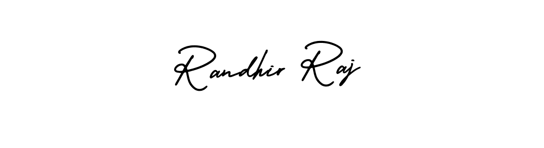 if you are searching for the best signature style for your name Randhir Raj. so please give up your signature search. here we have designed multiple signature styles  using AmerikaSignatureDemo-Regular. Randhir Raj signature style 3 images and pictures png