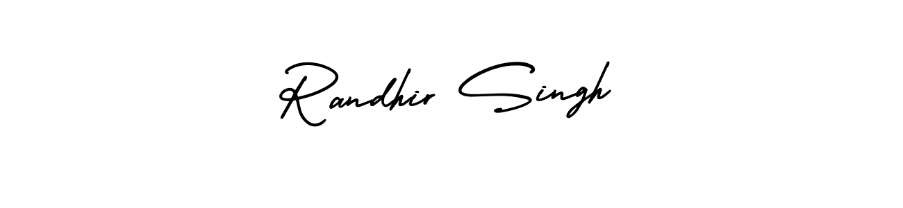 Create a beautiful signature design for name Randhir Singh. With this signature (AmerikaSignatureDemo-Regular) fonts, you can make a handwritten signature for free. Randhir Singh signature style 3 images and pictures png