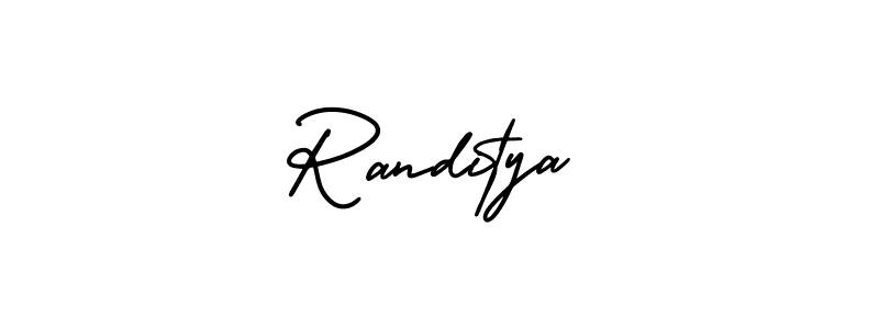 Design your own signature with our free online signature maker. With this signature software, you can create a handwritten (AmerikaSignatureDemo-Regular) signature for name Randitya. Randitya signature style 3 images and pictures png