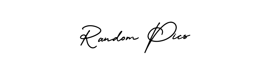 Random Pics stylish signature style. Best Handwritten Sign (AmerikaSignatureDemo-Regular) for my name. Handwritten Signature Collection Ideas for my name Random Pics. Random Pics signature style 3 images and pictures png