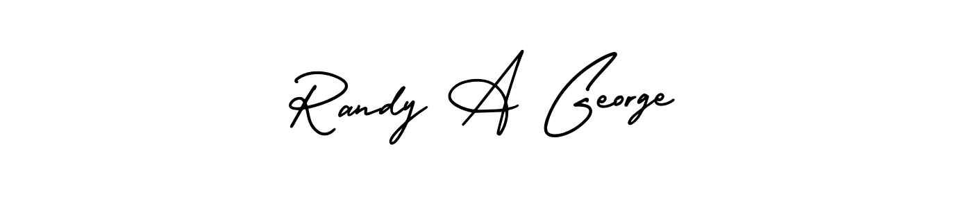 It looks lik you need a new signature style for name Randy A George. Design unique handwritten (AmerikaSignatureDemo-Regular) signature with our free signature maker in just a few clicks. Randy A George signature style 3 images and pictures png