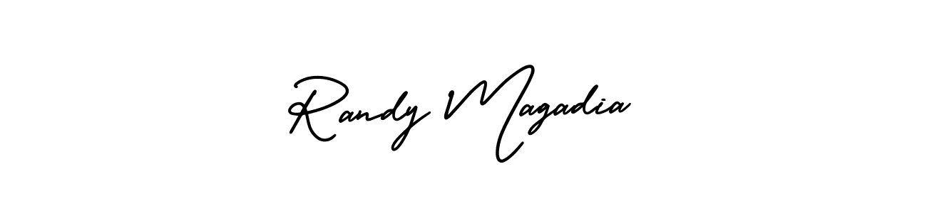 This is the best signature style for the Randy Magadia name. Also you like these signature font (AmerikaSignatureDemo-Regular). Mix name signature. Randy Magadia signature style 3 images and pictures png