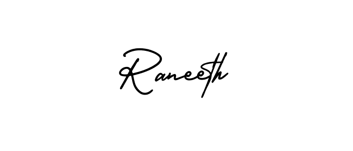 Make a beautiful signature design for name Raneeth. Use this online signature maker to create a handwritten signature for free. Raneeth signature style 3 images and pictures png