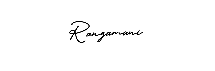 AmerikaSignatureDemo-Regular is a professional signature style that is perfect for those who want to add a touch of class to their signature. It is also a great choice for those who want to make their signature more unique. Get Rangamani name to fancy signature for free. Rangamani signature style 3 images and pictures png